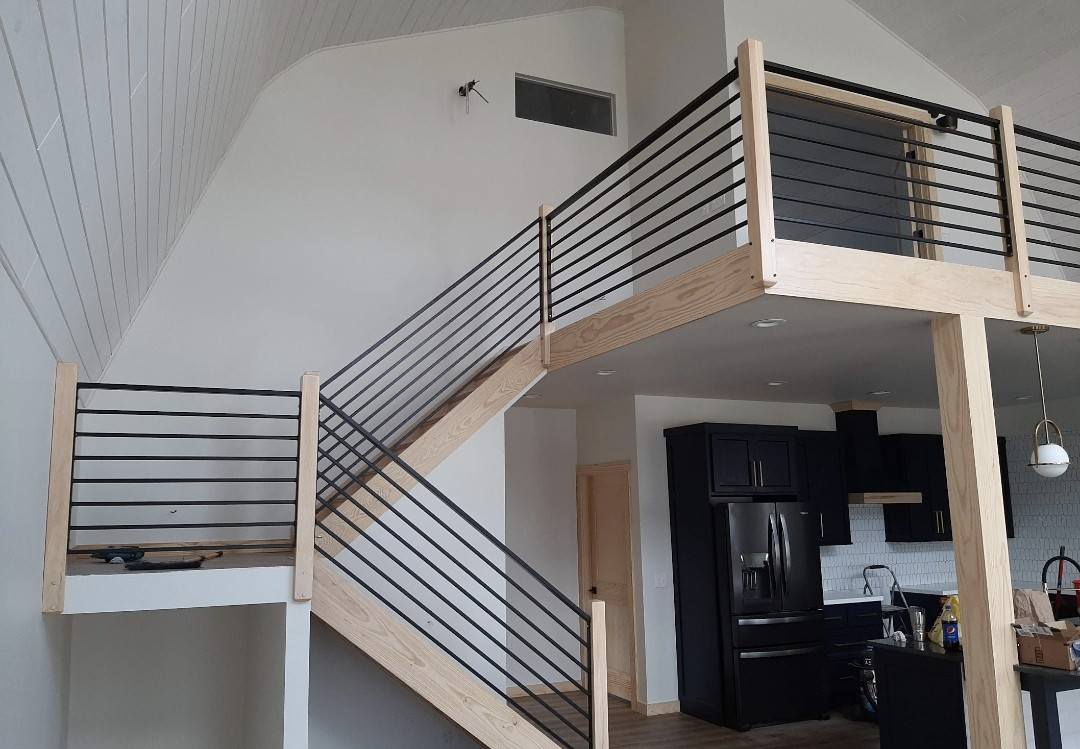 Custom staircase and railings
